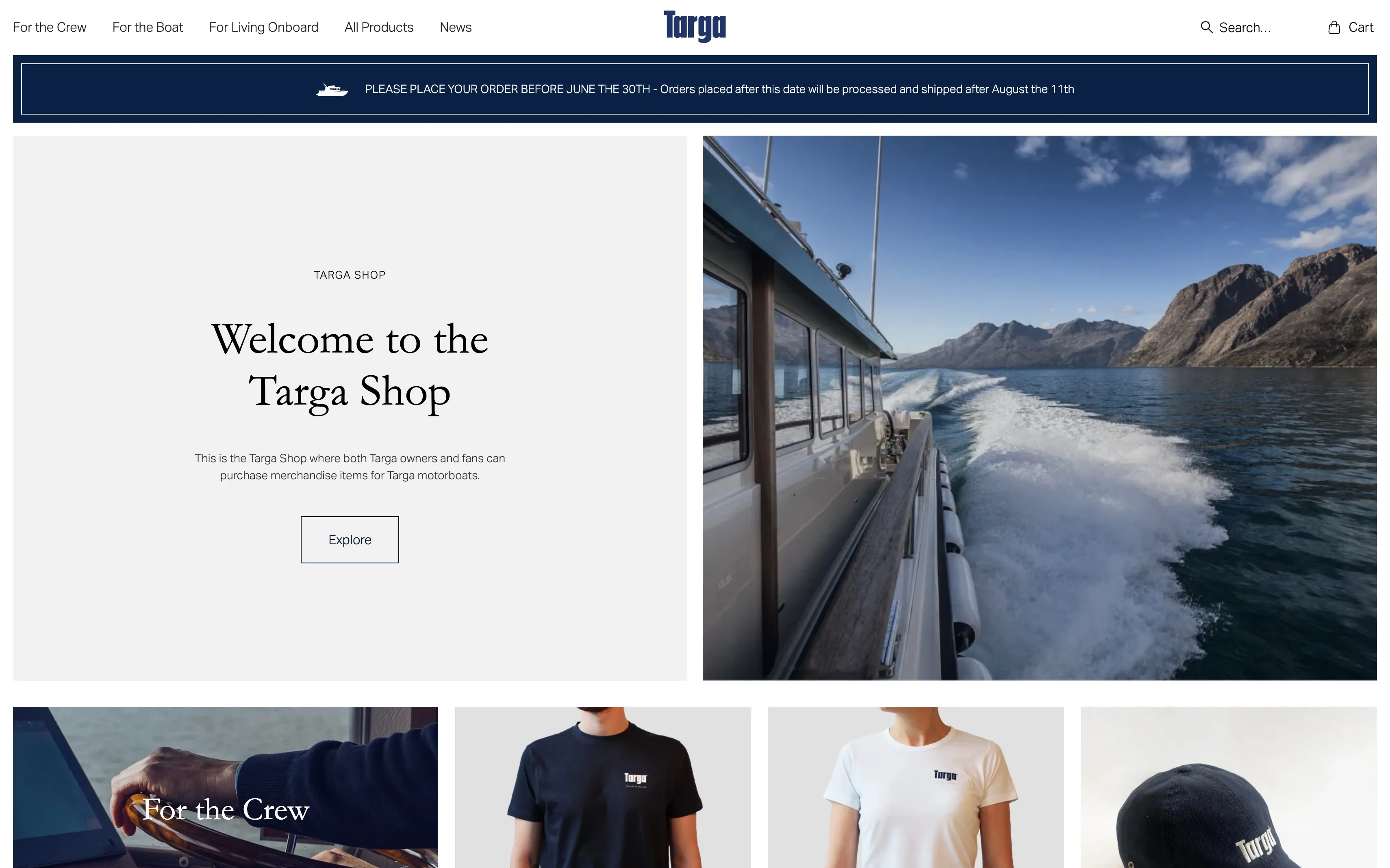 Targa webshop